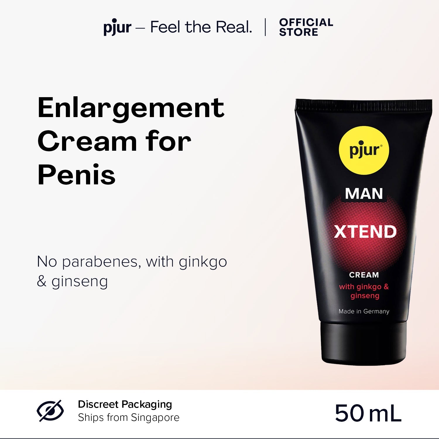 Pjur - Man Xtend Penis Enlargement Cream With Ginkgo And Ginseng 50ml