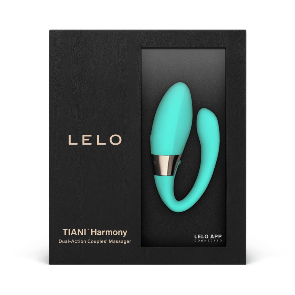 Lelo - Tiani Harmony Dual Action App Controlled Couple Vibrator (Aqua) (Free Massage Candle)