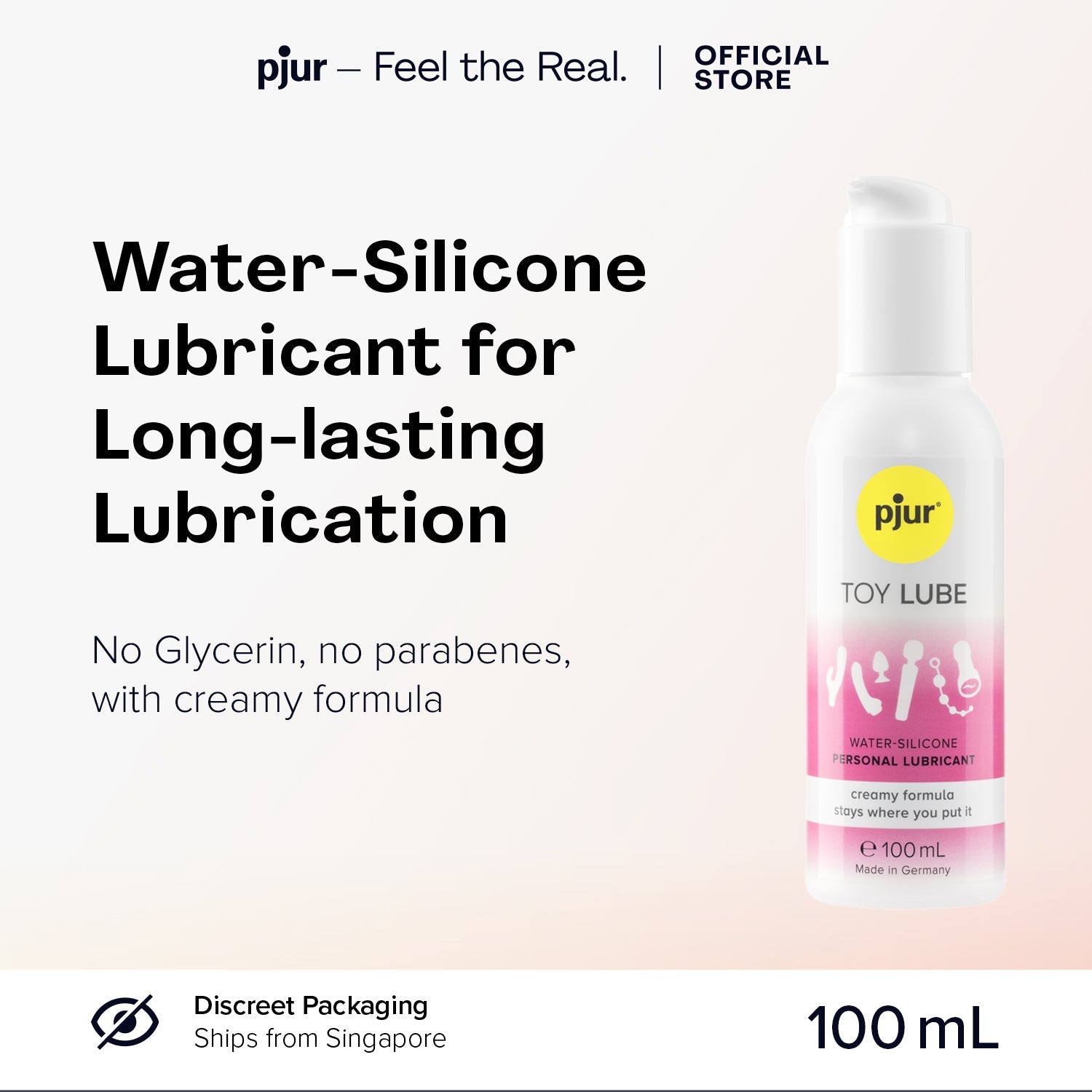 Pjur Toy Lube Hybrid – Toy-Safe Silicone-Water Blend Lubricant (100ml)