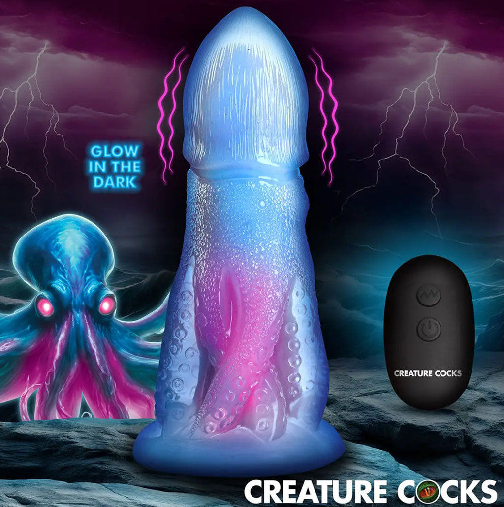 Creature Cocks - Cocktopus 8.2-inch Glow Dildo with Remote