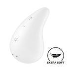 Satisfyer - Dew Drop Clitoral Lay-On Vibrator White