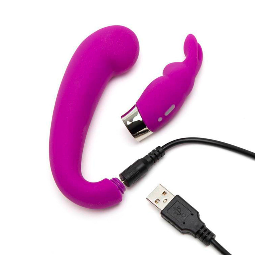 Happy Rabbit - G-spot Clitoral Curve Rechargeable Dual Stimulation Vibrator