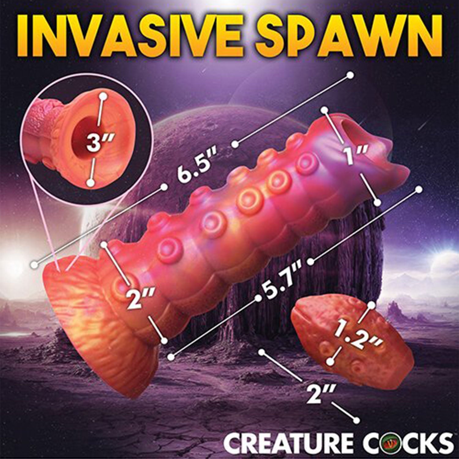 Creature Cocks - Nymphoid Ovipositor 6.5-inch Silicone Dildo