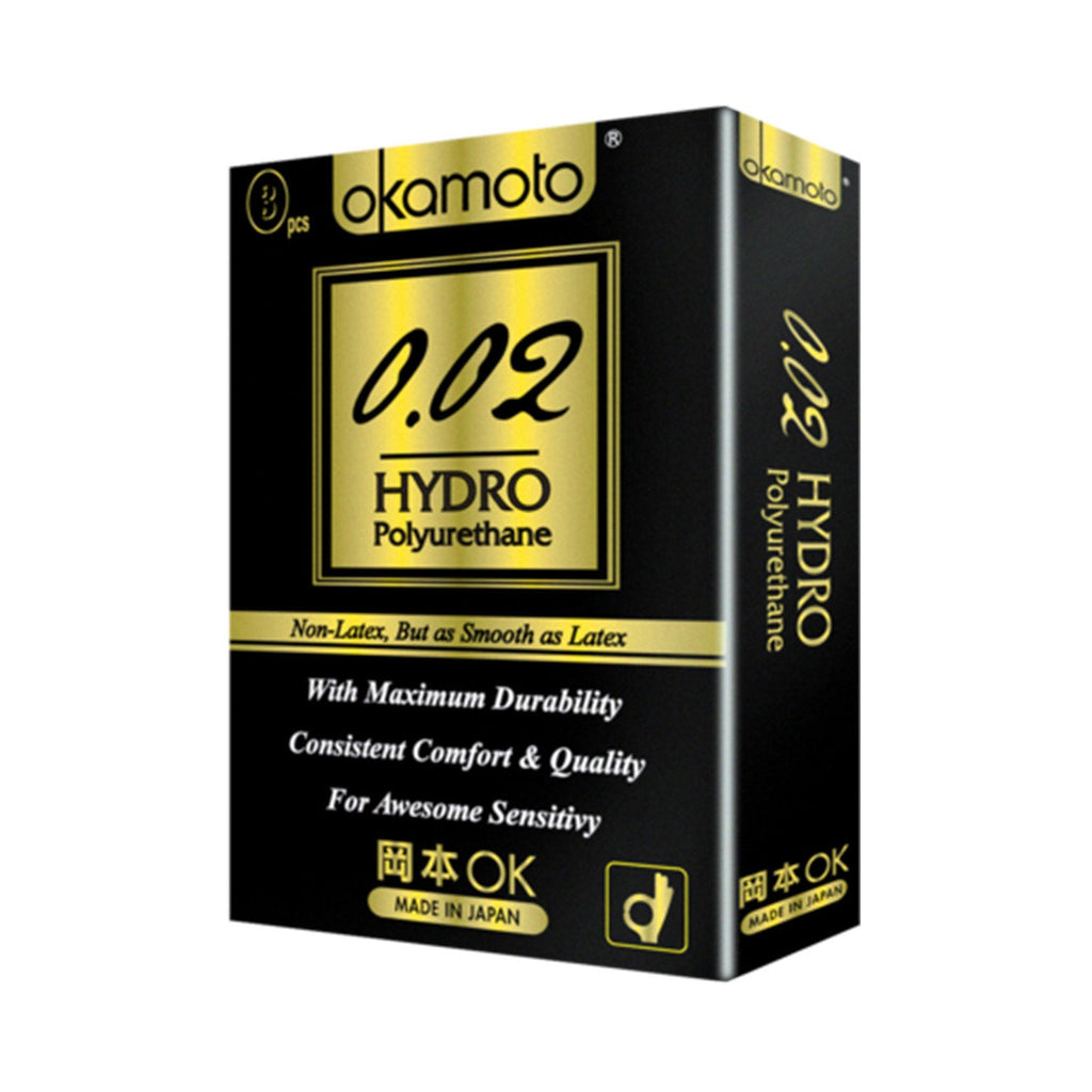 Okamoto - 0.02 Hydro Polyurethane Condom 3 Pcs