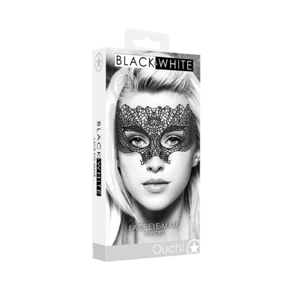 Ouch Black and White - Lace Eye Mask Princess