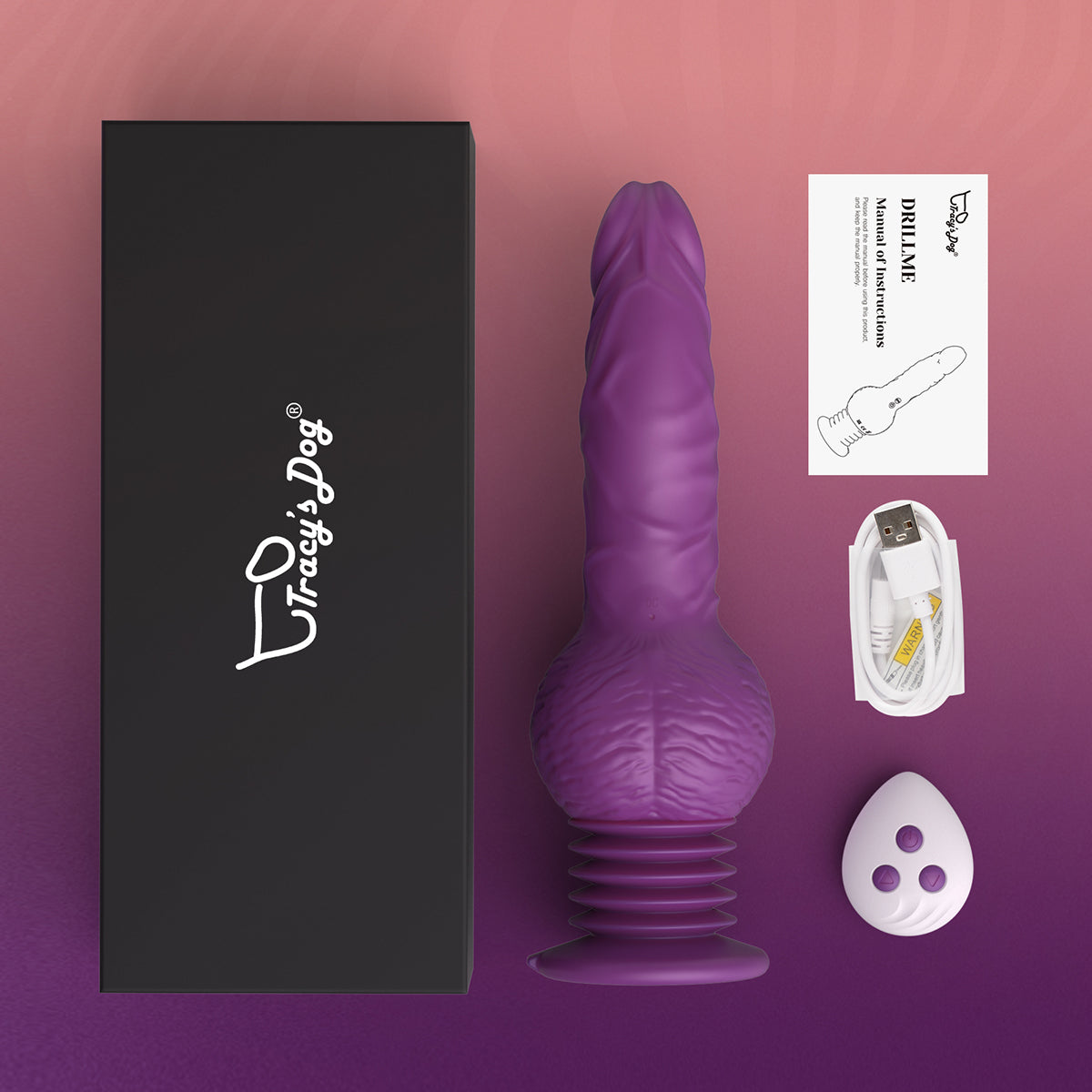 Tracy's Dog - Drillme Thrusting and Rotating Dildo Vibrator with Remote