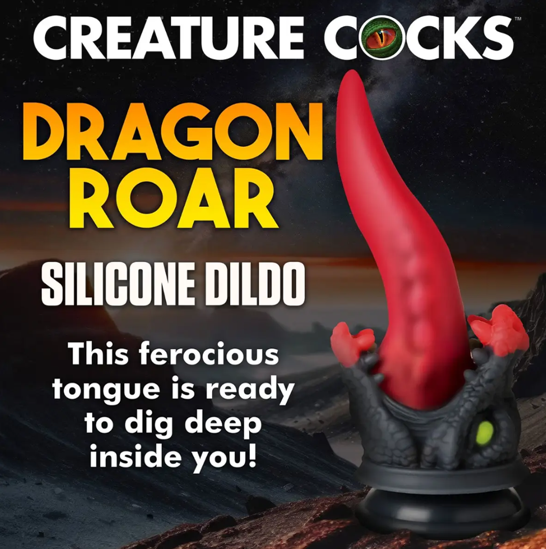 Creature Cocks - Dragon Roar 8.5-inch Silicone Suction Cup Dildo