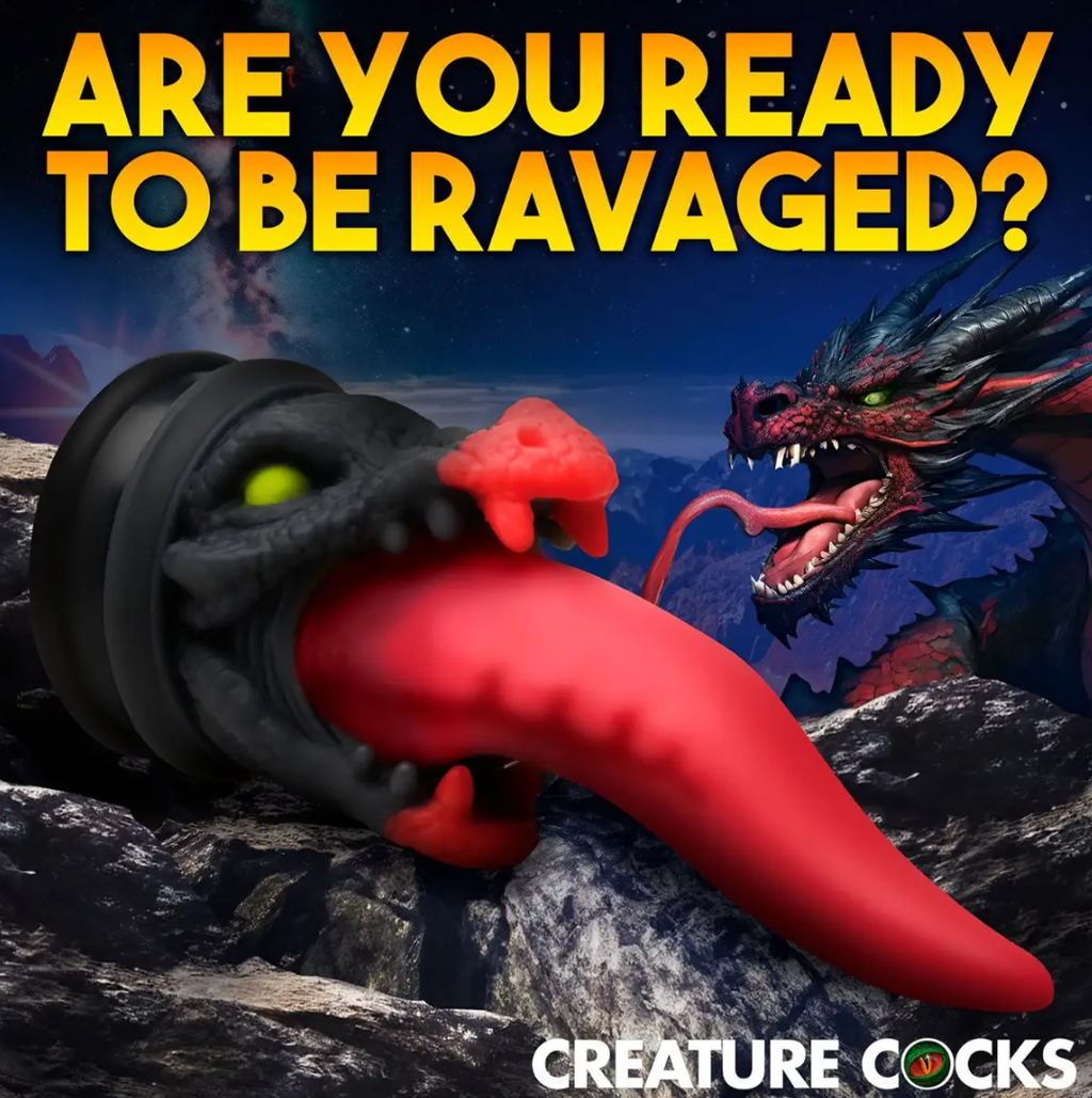 Creature Cocks - Dragon Roar 8.5-inch Silicone Suction Cup Dildo