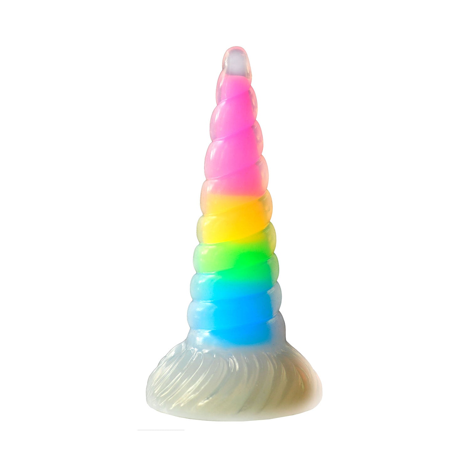 Creature Cocks - Uni Glow-In-The-Dark Rainbow 7.7-inch Silicone Dildo