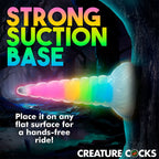 Creature Cocks - Uni Glow-In-The-Dark Rainbow 7.7-inch Silicone Dildo