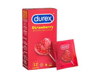 Durex - Strawberry with Dots and Flavor Condoms Box of 12
