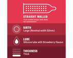 Durex - Strawberry with Dots and Flavor Condoms Box of 12