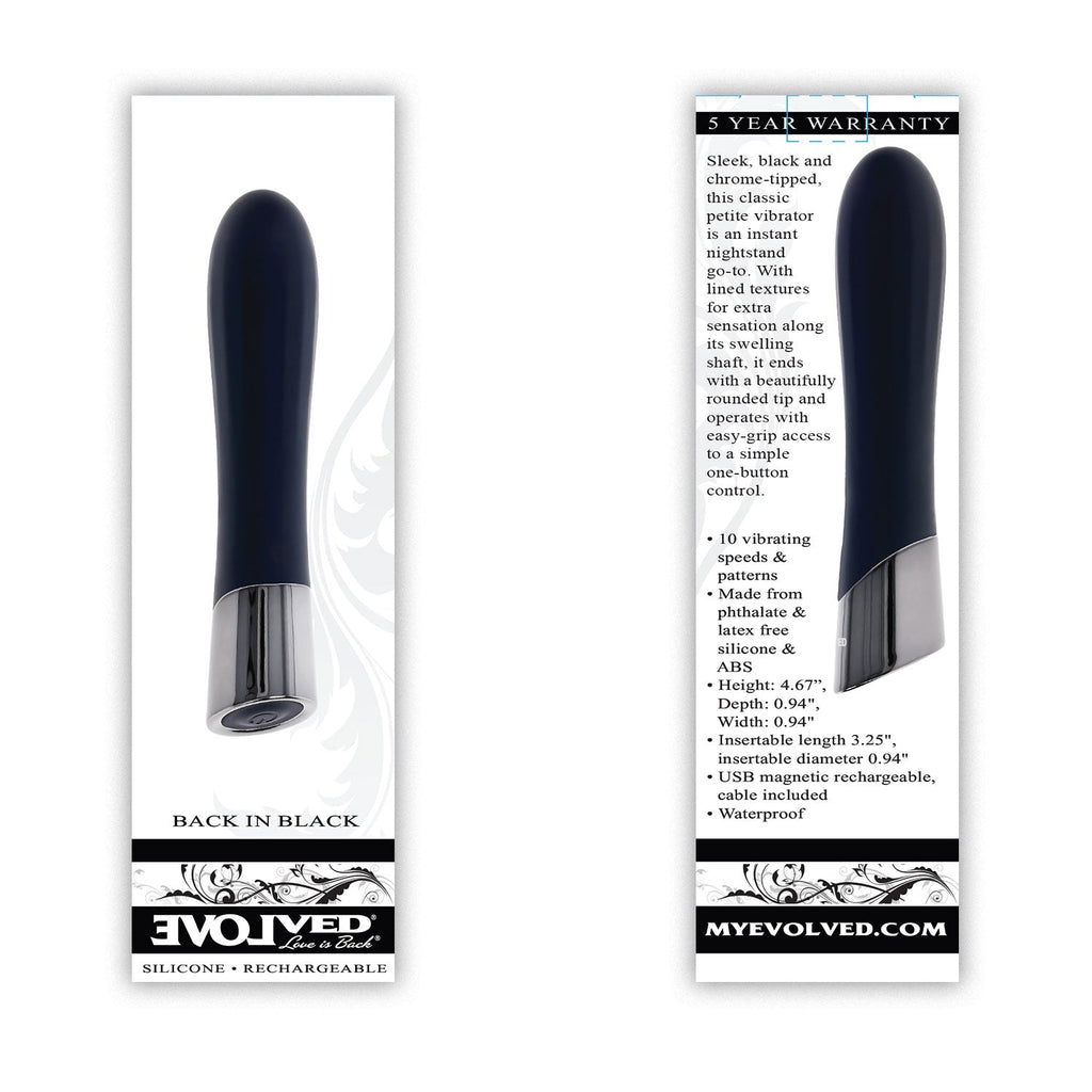 Evolved - Back In Black Classic Petite Bullet Vibrator