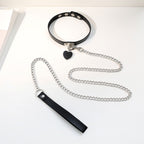 Fee Et Moi - Adjustable Heart Collar with Leash Chain