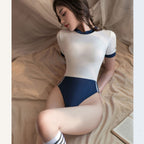 Fee Et Moi - Japanese-Style Uniform One-piece Sexy Swimsuit One Size