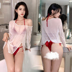 Fee Et Moi - Sheer Bikini Cover-up with Side Slit