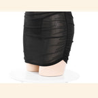 Fee Et Moi - Sultry Sheer Mesh One-Shoulder Mini Dress Black