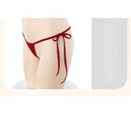 Fee Et Moi Sultry Tie-Up Triangle Bikini Set with Flirty Bow Accent Red