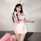 Fee Et Moi - Sweet Bunny Charm Sheer Lingerie Set One Size