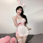 Fee Et Moi - Sweet Bunny Charm Sheer Lingerie Set One Size