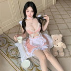 Fee Et Moi - Sweetheart Flirty Maid Fantasy Lingerie Set Pink