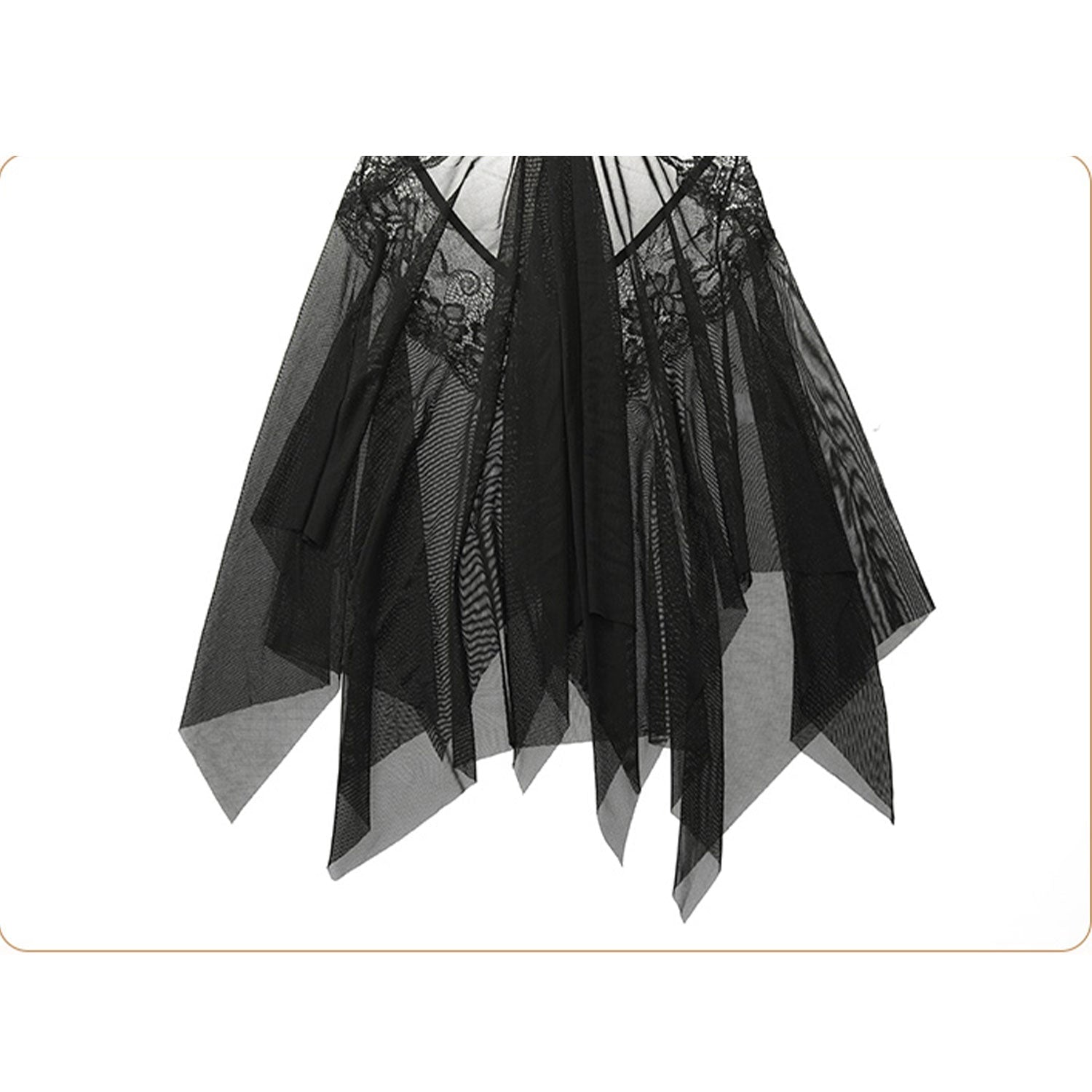 Fee Et Moi - Sheer Elegance Babydoll Black Nightdress One Size