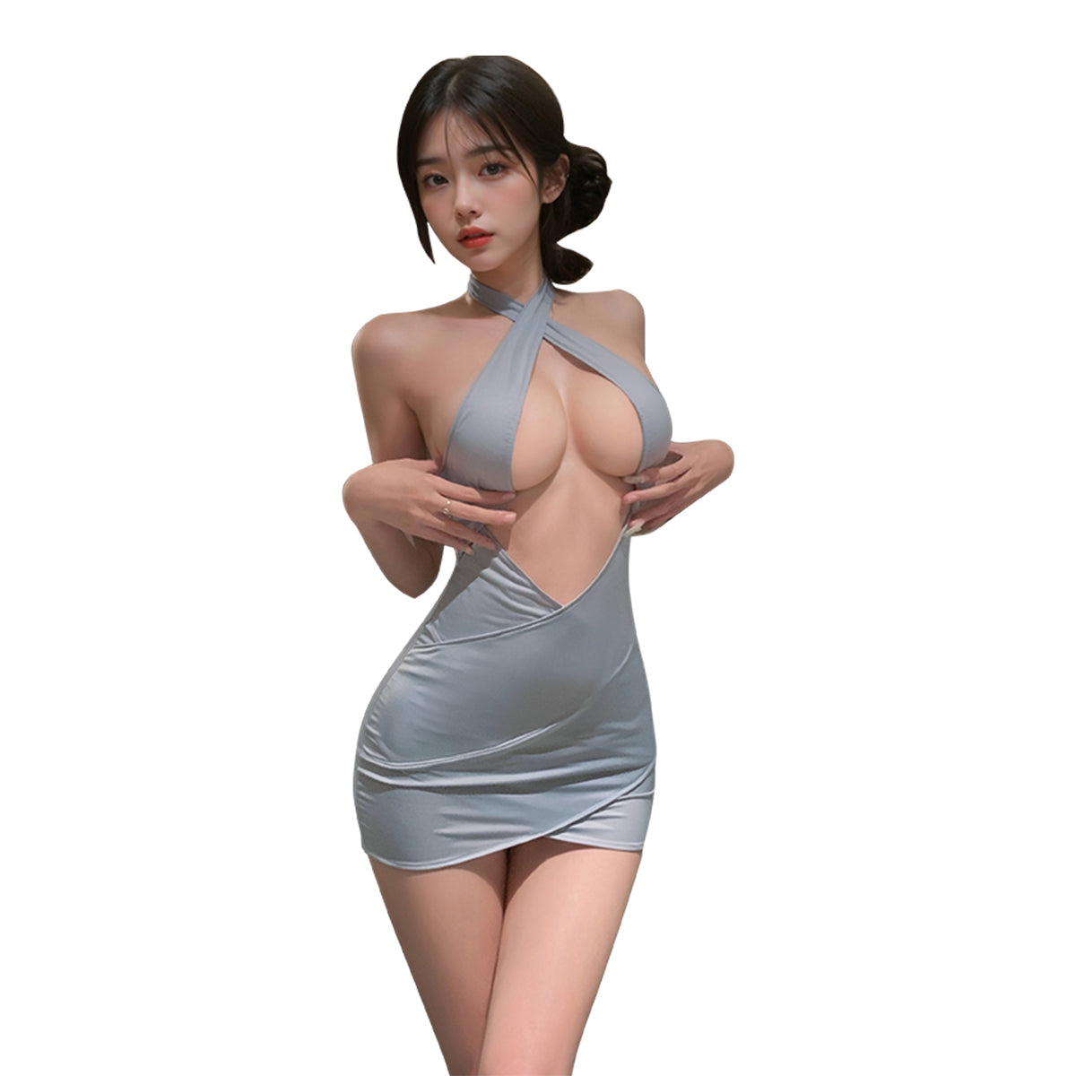 Fee Et Moi - Wild Temptation Cutout Lingerie Dress Blue