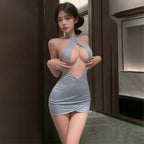 Fee Et Moi - Wild Temptation Cutout Lingerie Dress Blue