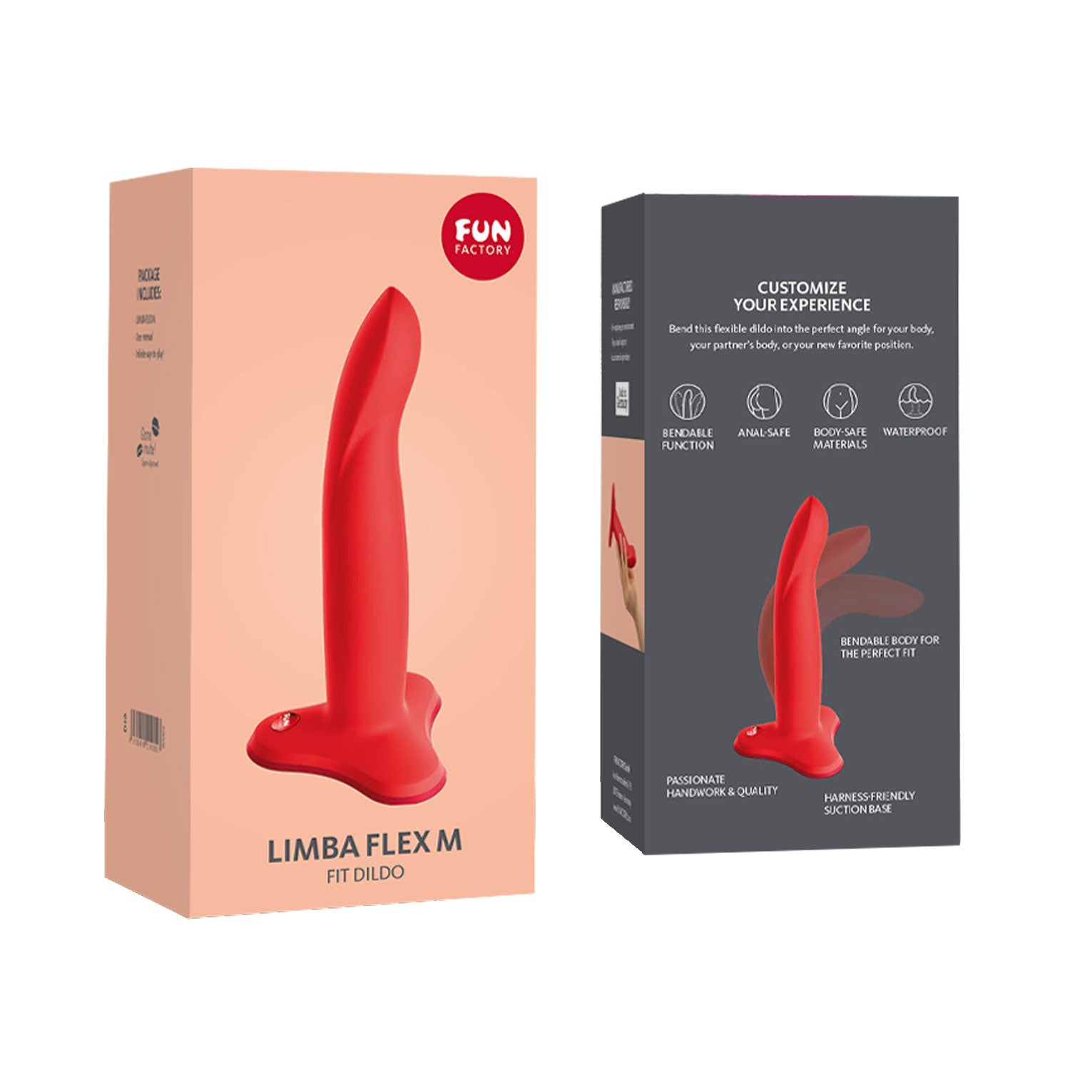 Fun Factory - Limba Flex Bendable 7-inch Silicone Dildo with Suction Cup Medium