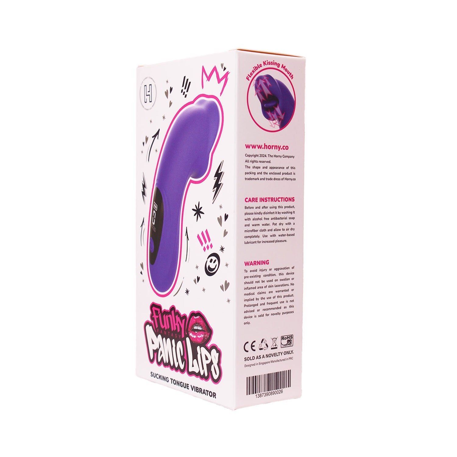 Panic Lips Sucking Tongue Vibrator - Playful Pleasure