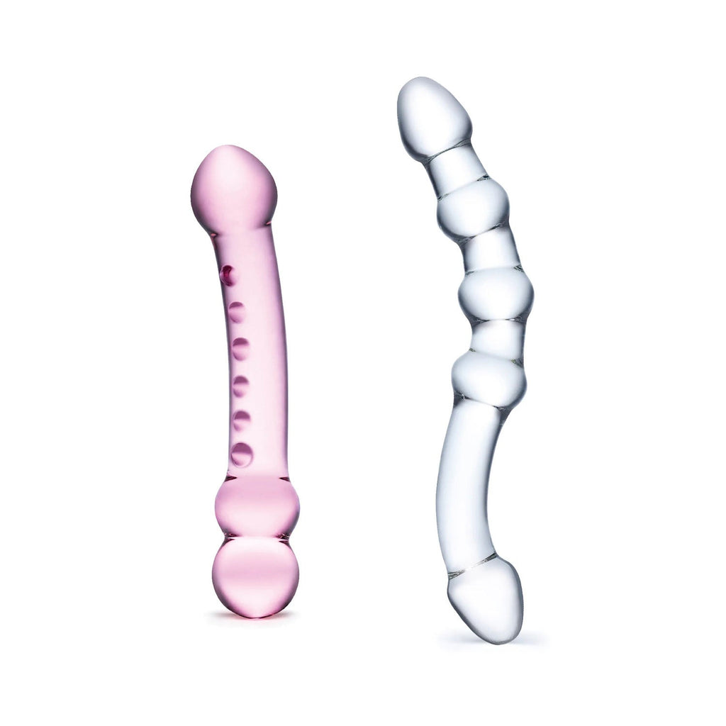 Glas - 2 Piece Double Pleasure Double-Ended Glass Dildo Set