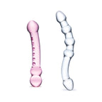 Glas - 2 Piece Double Pleasure Double-Ended Glass Dildo Set