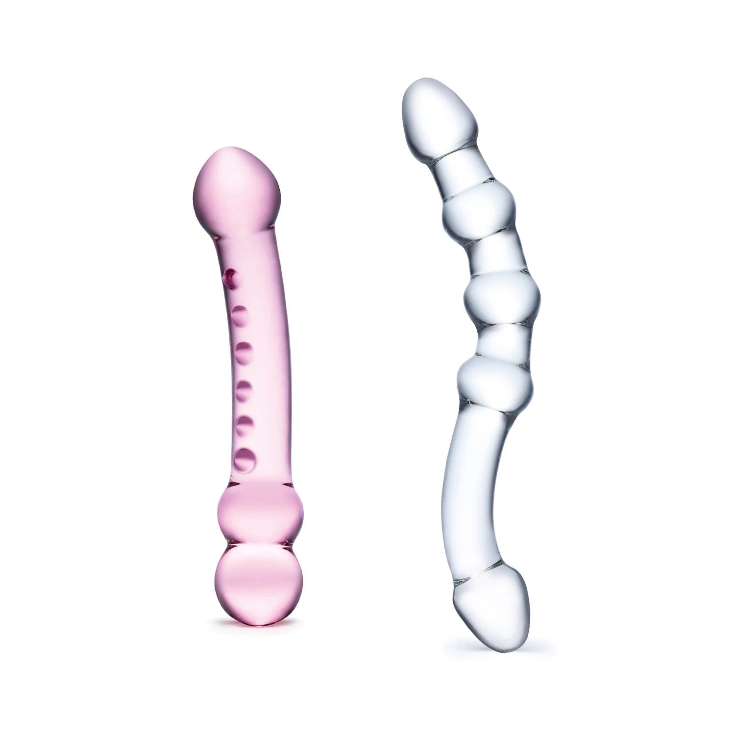 Glas - 2 Piece Double Pleasure Double-Ended Glass Dildo Set