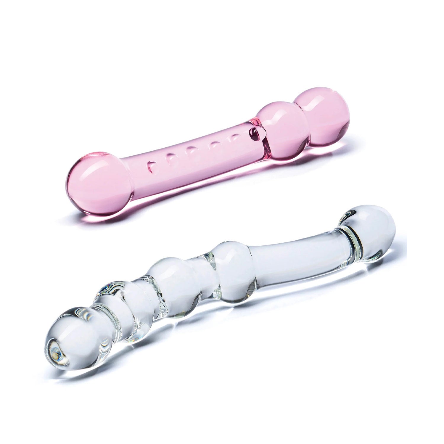 Glas - 2 Piece Double Pleasure Double-Ended Glass Dildo Set