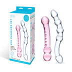 Glas - 2 Piece Double Pleasure Double-Ended Glass Dildo Set
