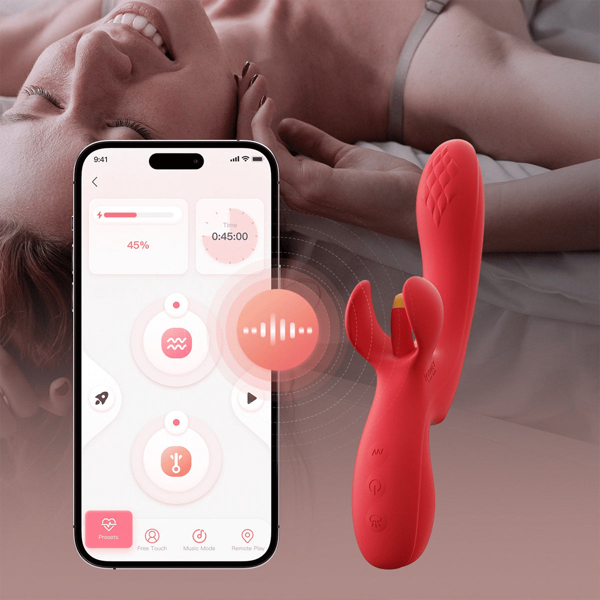 Honey Play Box - Fortexa App-Controlled Kinky Finger Flapping Rabbit Vibrator