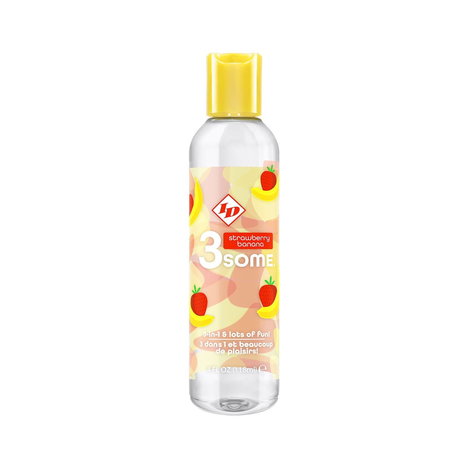 ID Lube - 3Some Strawberry Banana Flavoured 3-in-1 Lubricant 118ml