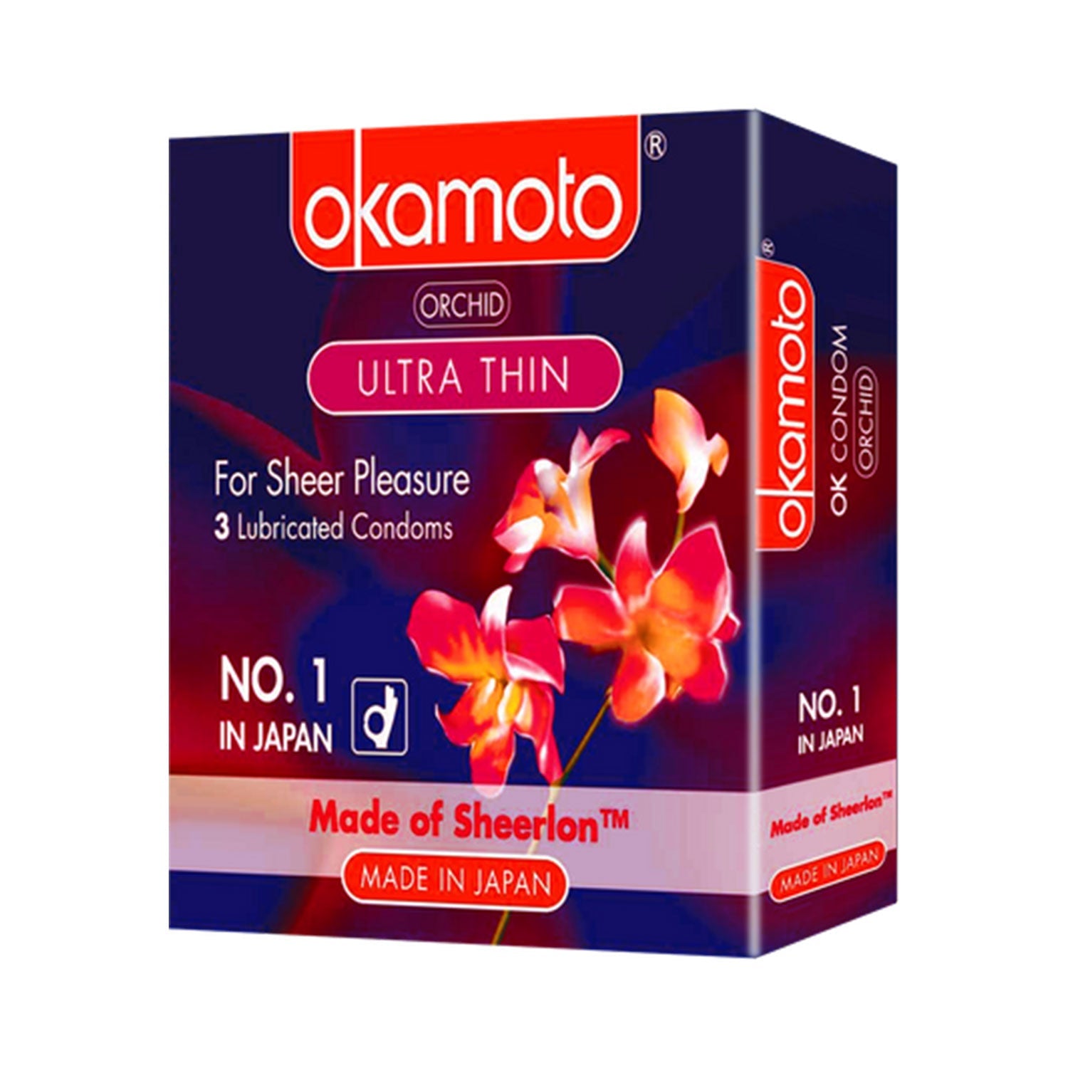Okamoto Orchid – Ultra Thin Luxury Condoms (3 Pack)