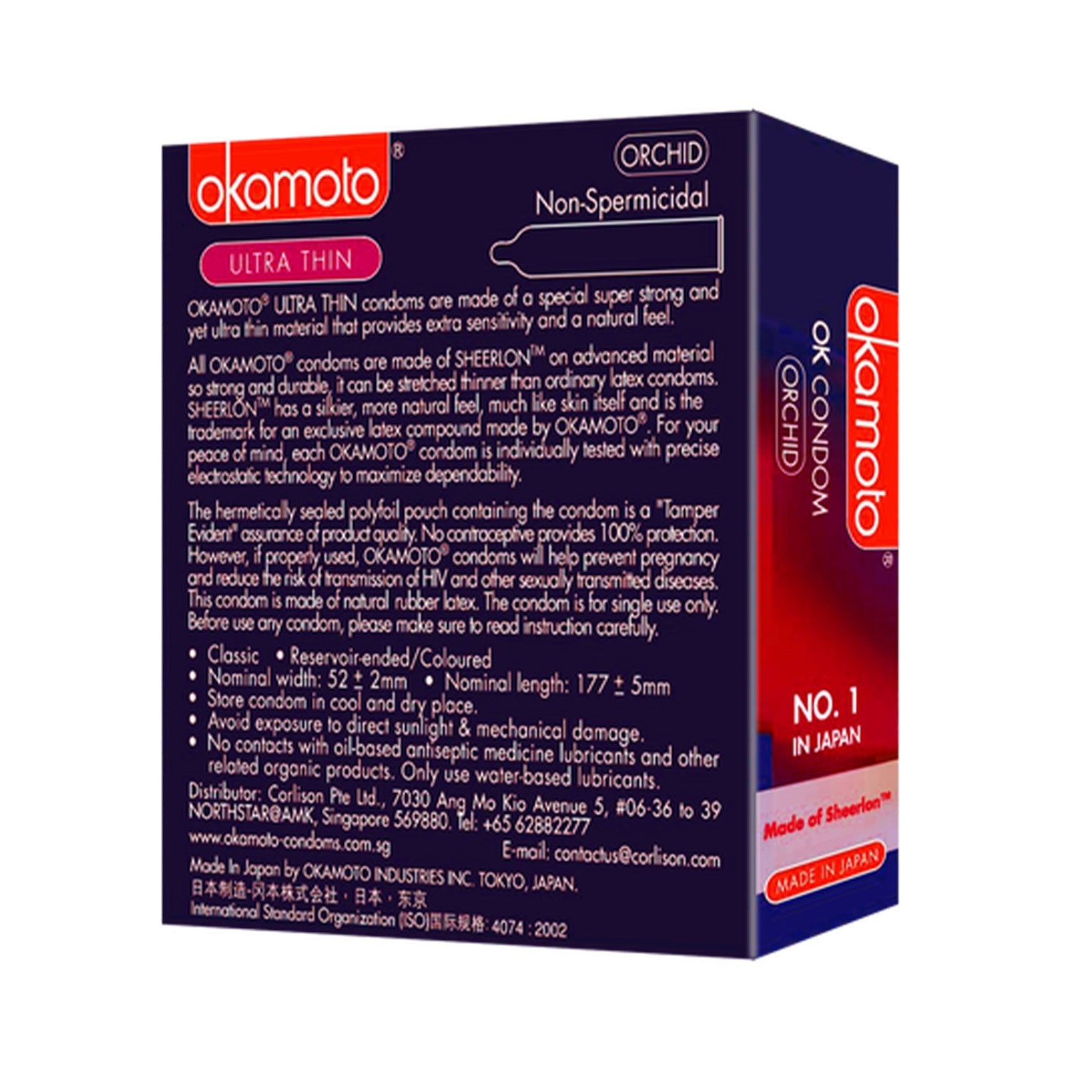 Okamoto Orchid – Ultra Thin Luxury Condoms (3 Pack)