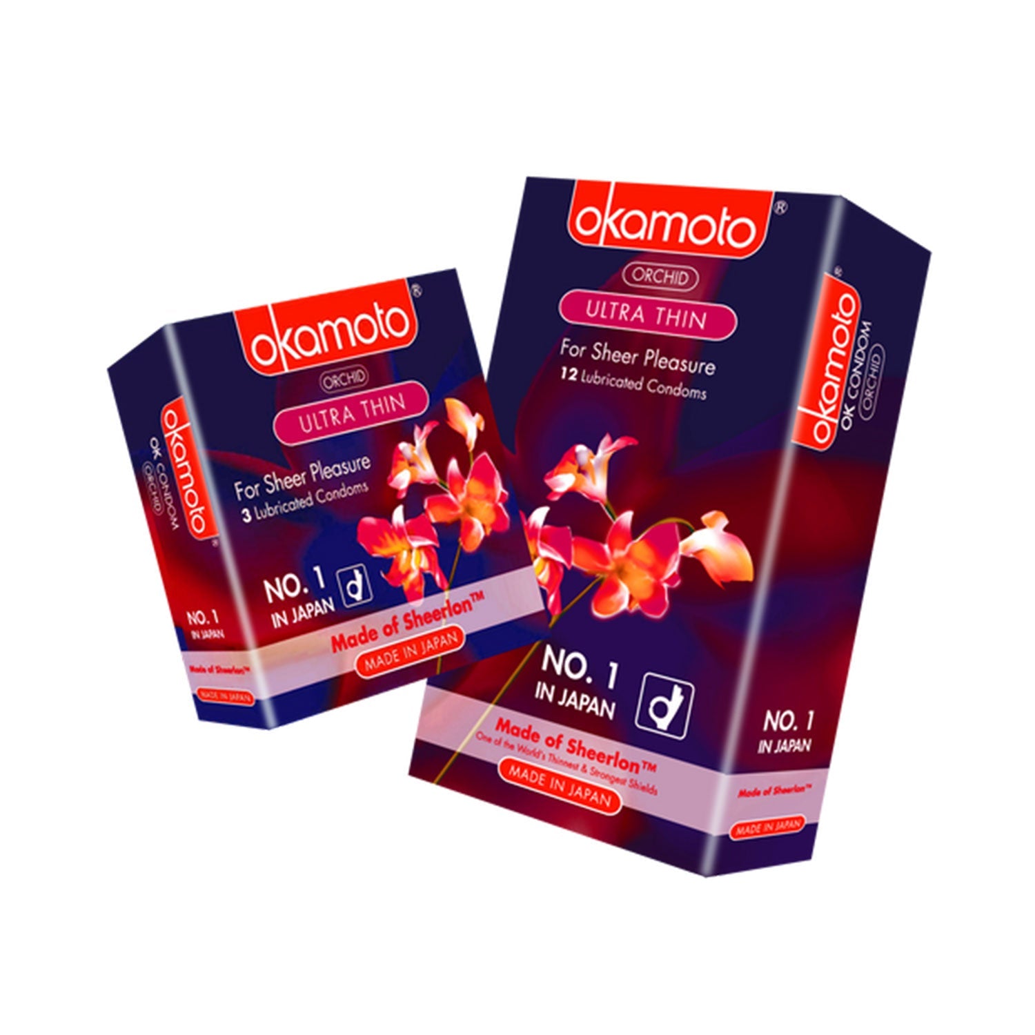 Okamoto Orchid – Ultra Thin Luxury Condoms (3 Pack)