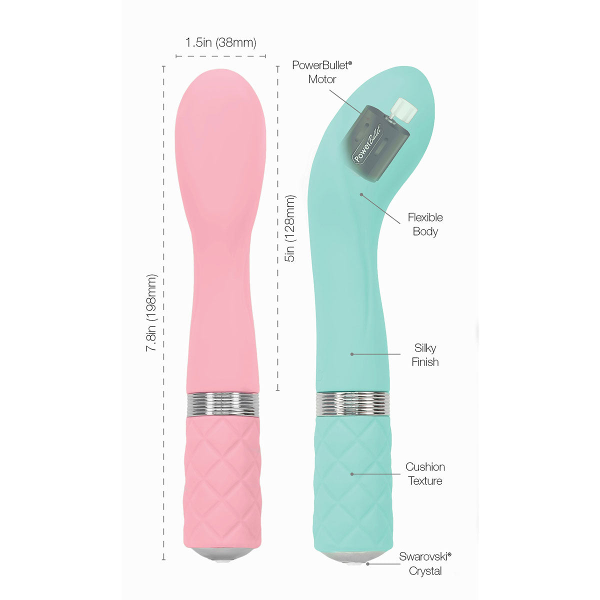 Pillow Talk - Sassy G-spot Vibrator (Teal)