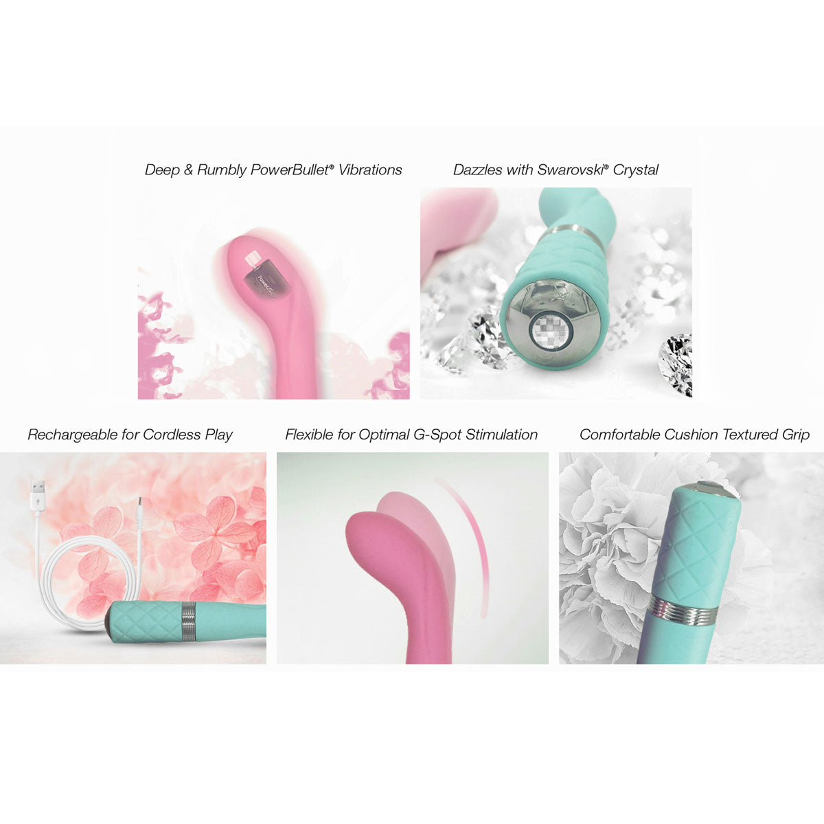 Pillow Talk - Sassy G-spot Vibrator (Teal)