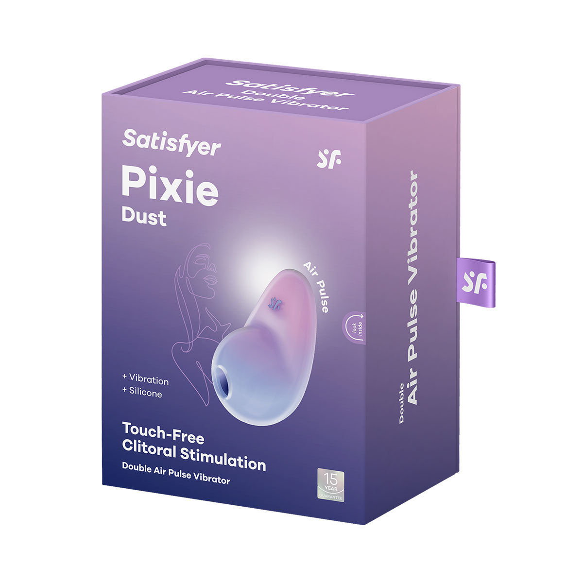 Satisfyer - Pixie Dust Double Air Pulse Clitoral Vibrator Violet Pink