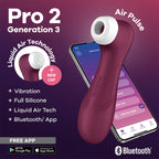 Satisfyer - Pro 2 Generation 3 App-Controlled Clitoral Vibrator Red
