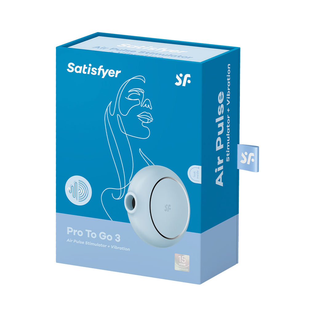 Satisfyer - Pro To Go 3 Double Air Pulse Clitoral Vibrator Blue