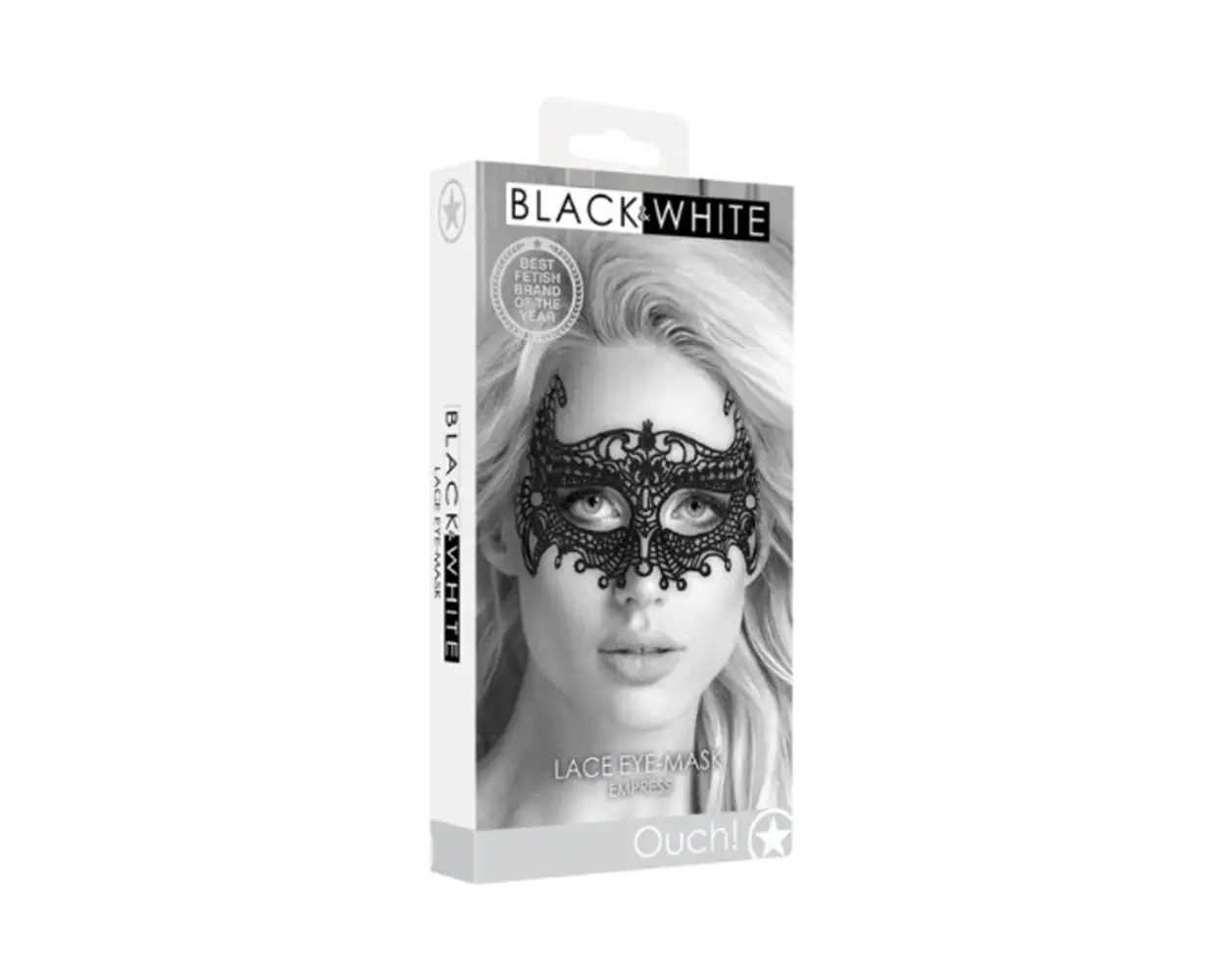 Ouch Black and White - Lace Eye Mask Empress Black