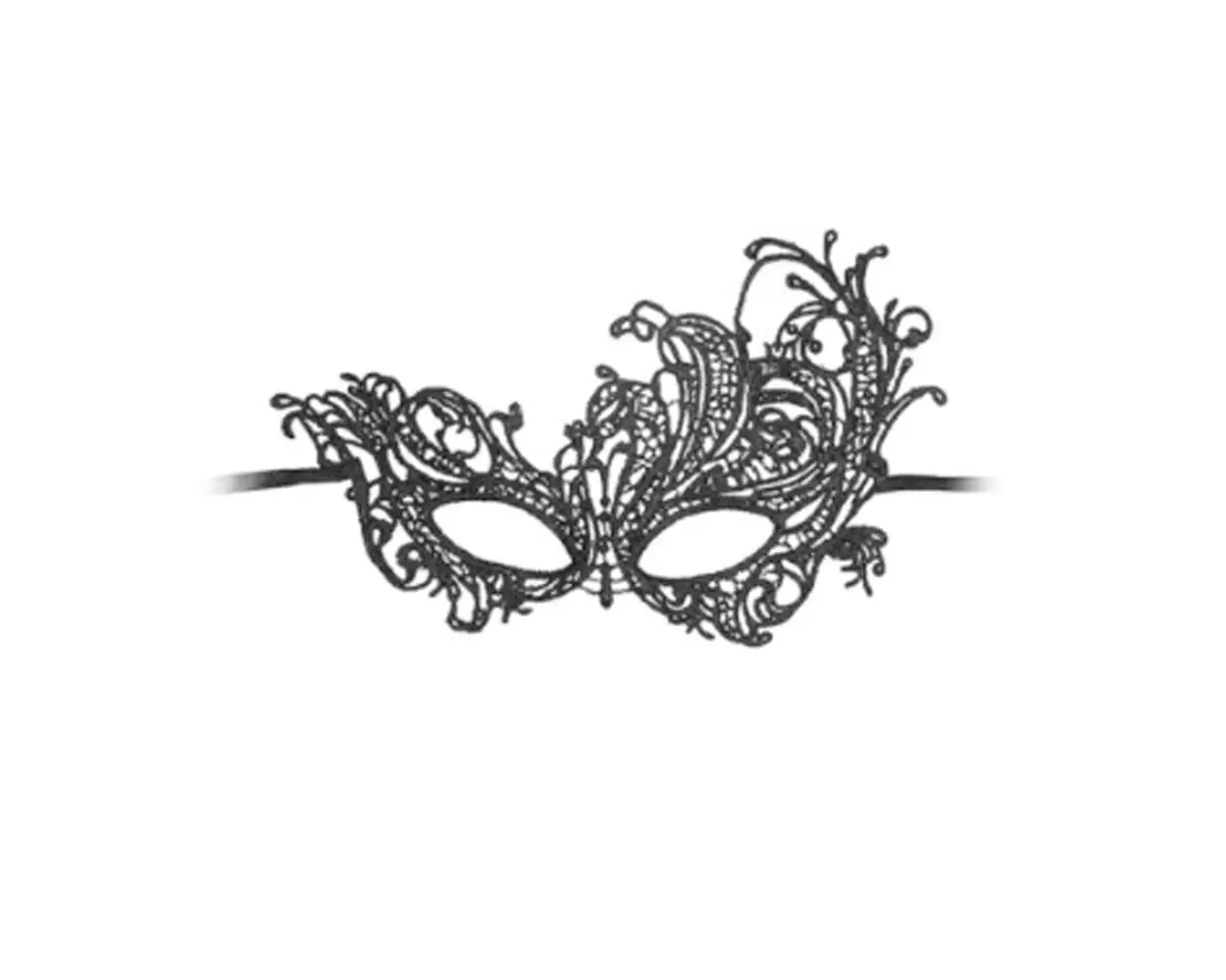 Ouch Black and White - Lace Eye Mask Royal Black