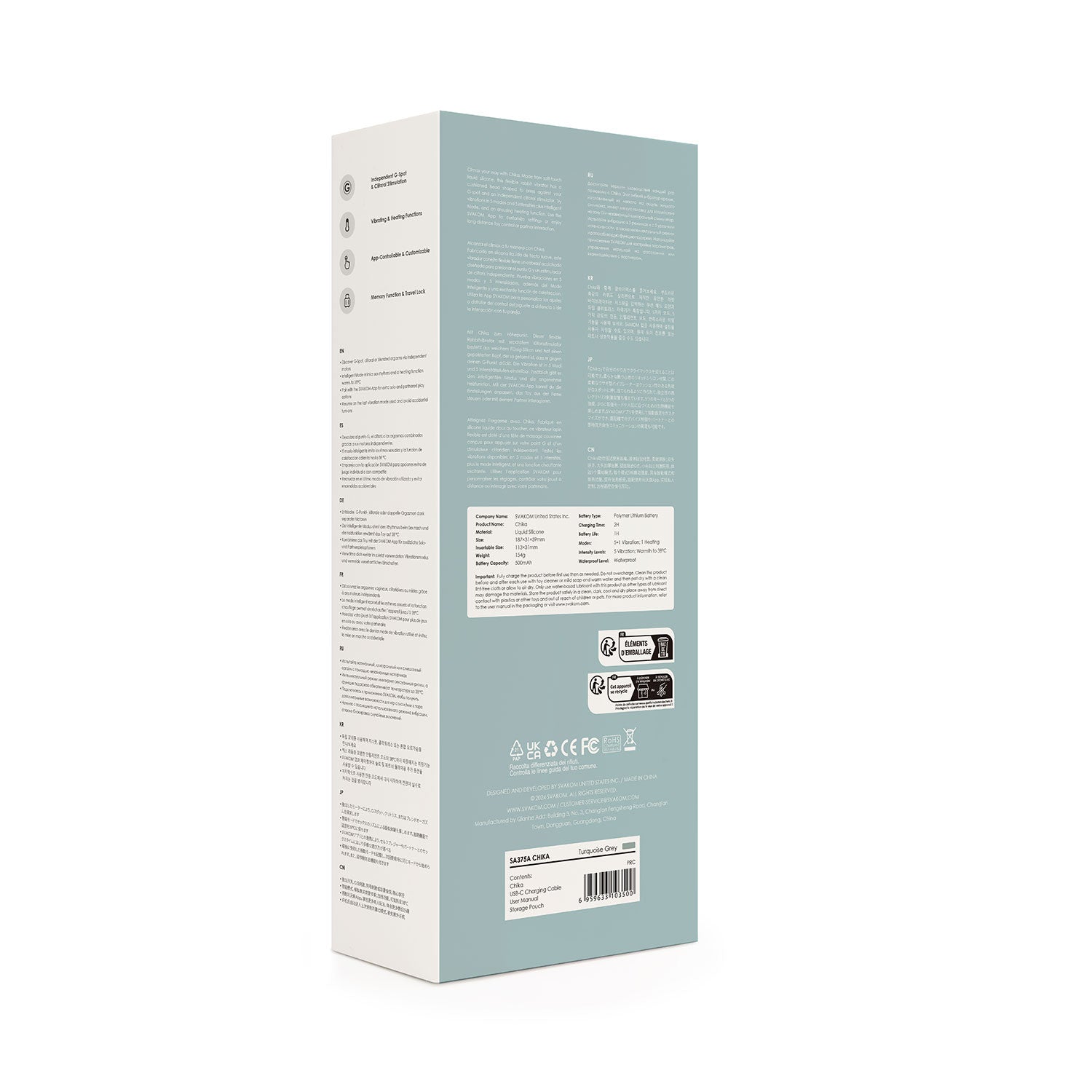 Svakom - Chika App-controlled Heating Rabbit Vibrator