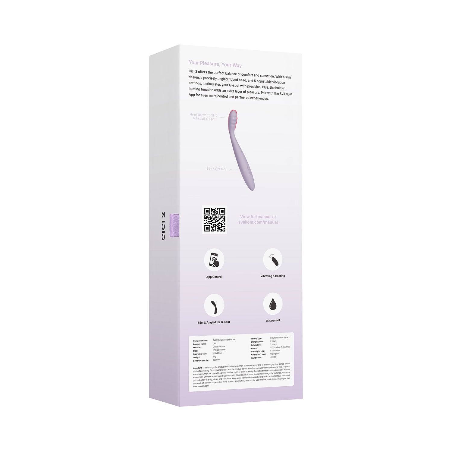 Svakom - Cici 2 App-Controlled Heating G-spot Vibrator