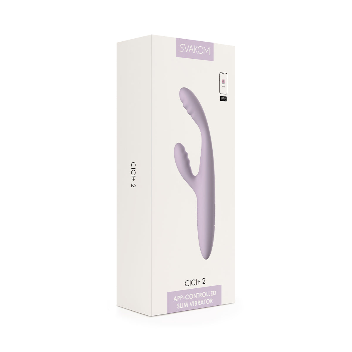 Svakom - Cici+ 2 App-controlled Slim Rabbit Vibrator Pastel Lilac